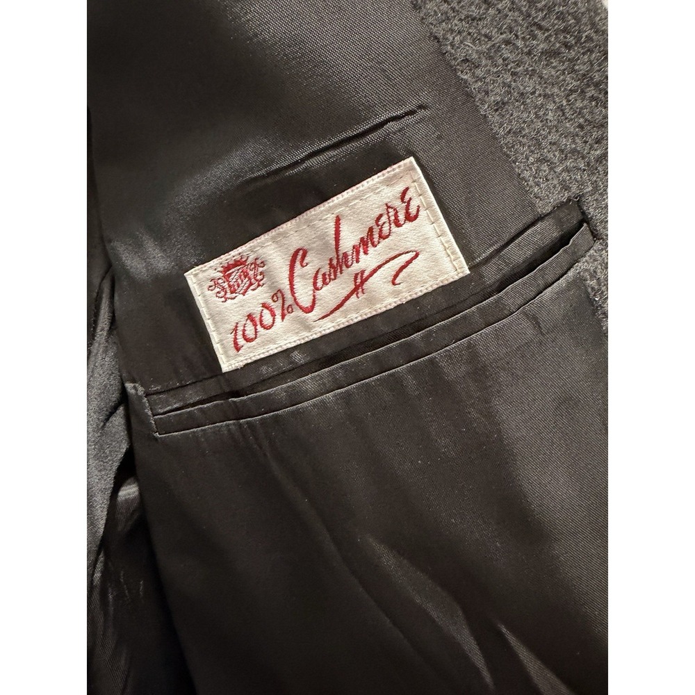 Vintage 100% Cashmere Blazer Jacket Gray Classic Sport Coat USA Made - Picture 3 of 4